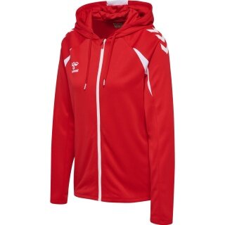 Hummel hmlCORE 2.0 Full-Zip Hoodie (100% recycled Polyester) red/white Ladies