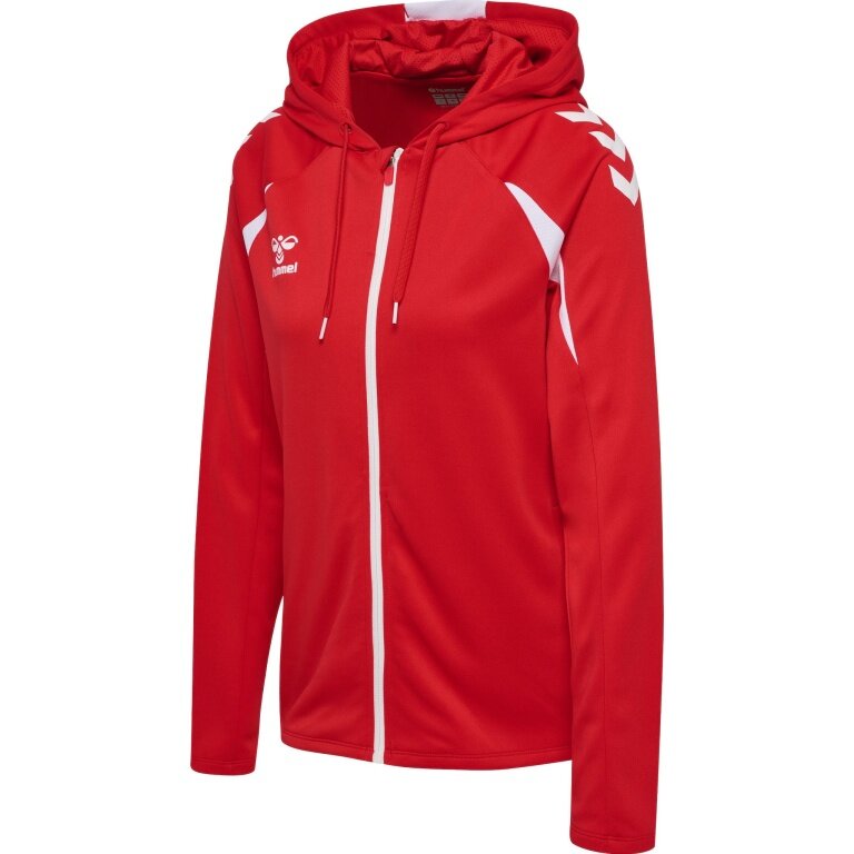 Hummel hmlCORE 2.0 Full-Zip Hoodie (100% recycled Polyester) red/white Ladies