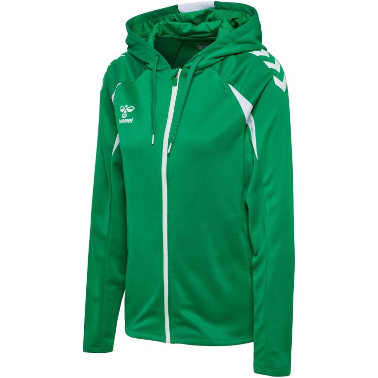 Hummel hmlCORE 2.0 Full-Zip Hoodie (100% recycled Polyester) green/white ladies