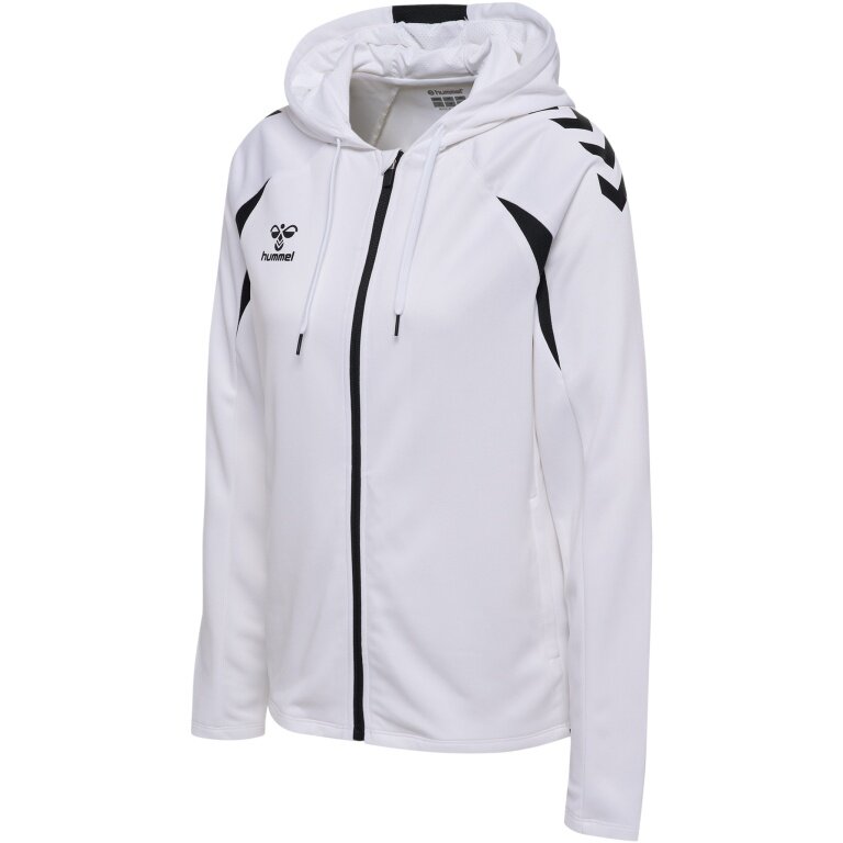Hummel hmlCORE 2.0 Full-Zip Hoodie (100% recycled Polyester) white/black Ladies
