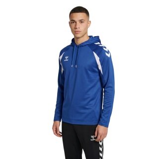 Hummel hmlCORE 2.0 Hoodie (100% recycled polyester) blue/white men's