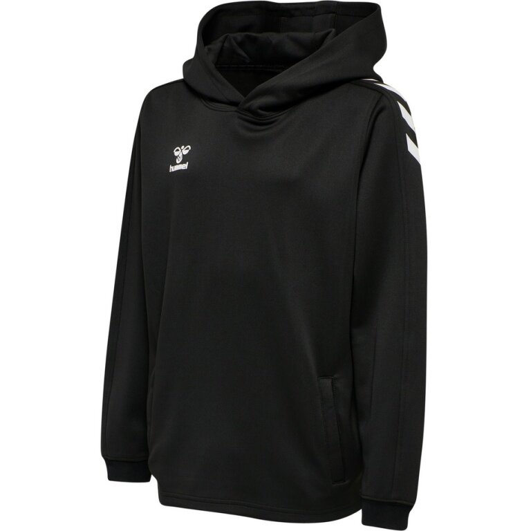 hummel Sport Hoodie hmlCORE XK Poly Sweat Hoodie (Polyester Sweat Fabric) with Hood in Black for Kids