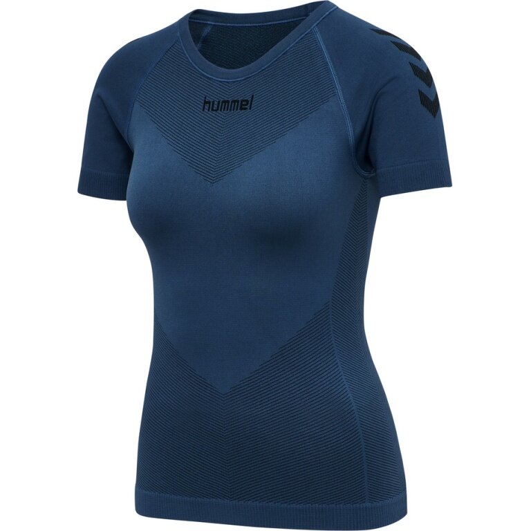 hummel Functional Underwear Short Sleeve Seamless Round Neck denim blue Women