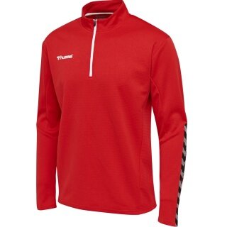 hummel Sport Long Sleeve Shirt hmlAUTHENTIC Half-Zip Sweatshirt (knitted polyester) red Kids