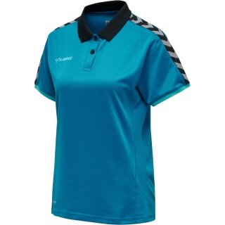 Hummel Sport Polo hmlAUTHENTIC Functional (soft jersey fabric) Short sleeve teal blue Ladies