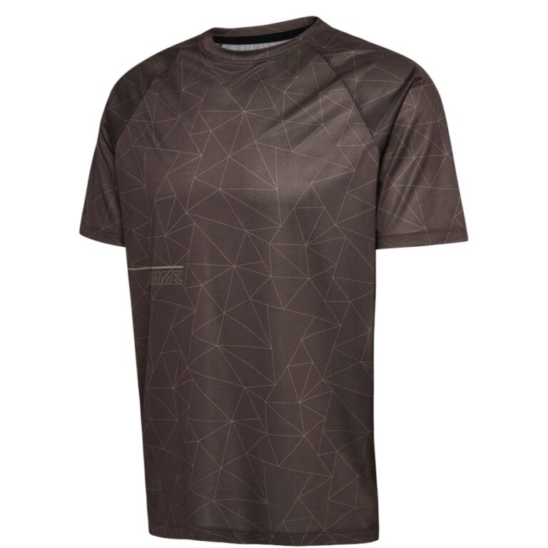 hummel Training Shirt hmlGRAPHIC AOP Light Weight (light, breathable) coffee brown Men's