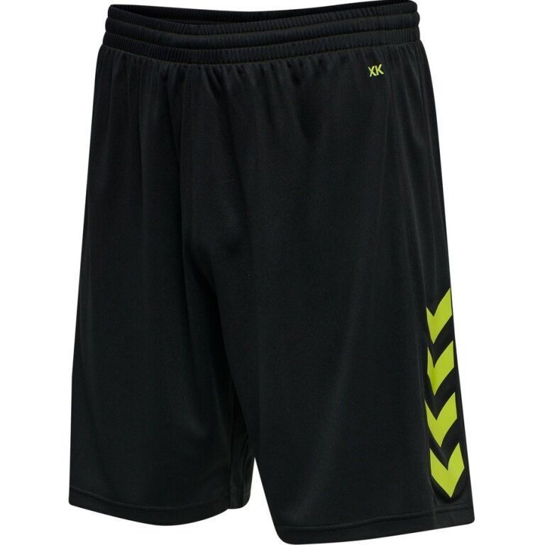 hummel Sports Shorts hmlCORE XK Poly Shorts (robust double knit, without side pockets) Short black/lime green Men