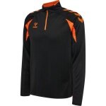 hummel Sport Long Sleeve Shirt hmlCORE 2.0 Half Zip (optimal freedom of movement) black/orange men's