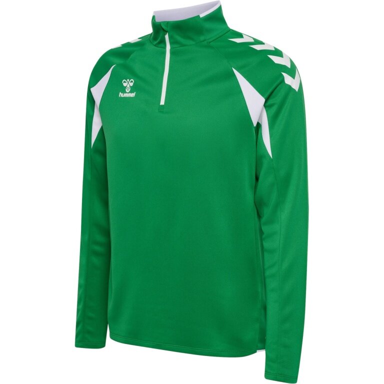 hummel Sport Long Sleeve Shirt hmlCORE 2.0 Half Zip (optimal freedom of movement) green/white men's