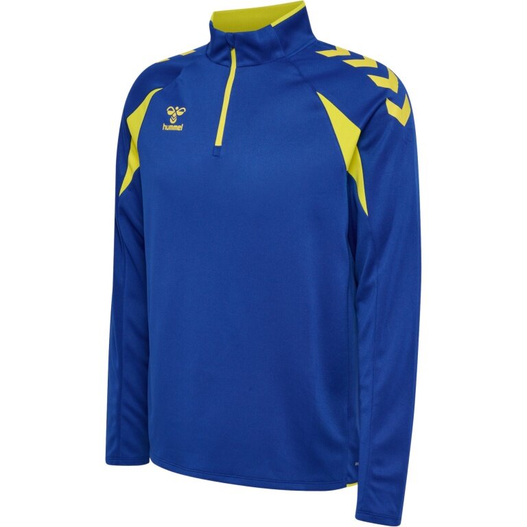 hummel Sport Long Sleeve Shirt hmlCORE 2.0 Half Zip (optimal freedom of movement) blue/yellow Men's