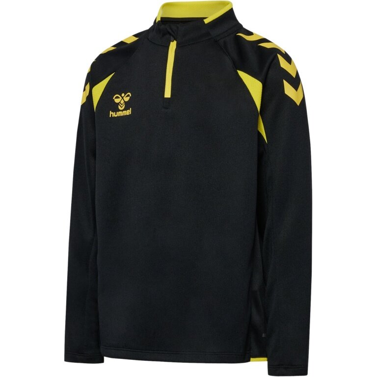 hummel Sport Long Sleeve Shirt hmlCORE 2.0 Half Zip (optimal freedom of movement) black/yellow boys