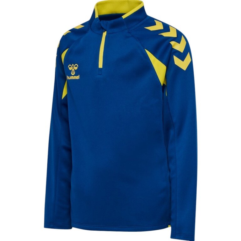 hummel Sport Long Sleeve Shirt hmlCORE 2.0 Half Zip (optimal freedom of movement) blue/yellow boys