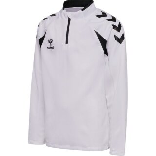 hummel Sport Long Sleeve Shirt hmlCORE 2.0 Half Zip (optimal freedom of movement) white/black boys