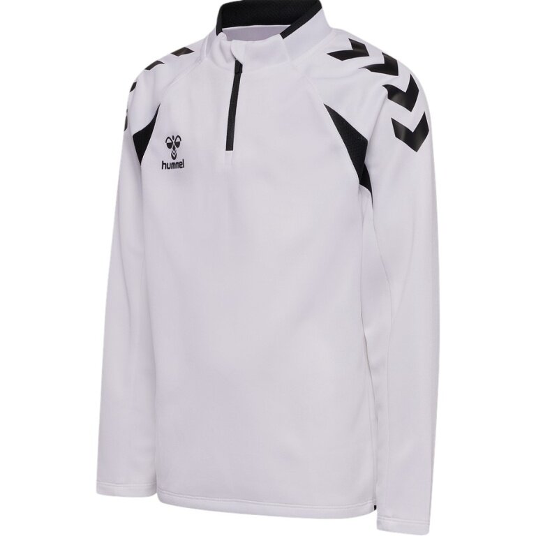 hummel Sport Long Sleeve Shirt hmlCORE 2.0 Half Zip (optimal freedom of movement) white/black boys