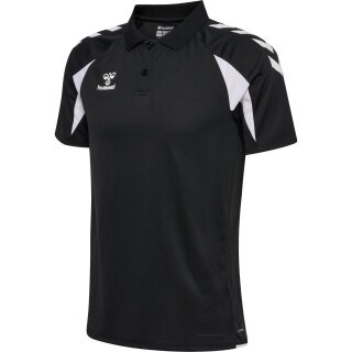 Hummel Sport Polo hmlCORE 2.0 (100% recycled polyester) black/white men's