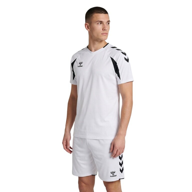 hummel Sport Shirt hmlCORE 2.0 (recycled polyester, optimal freedom of movement) short sleeve white/black men's