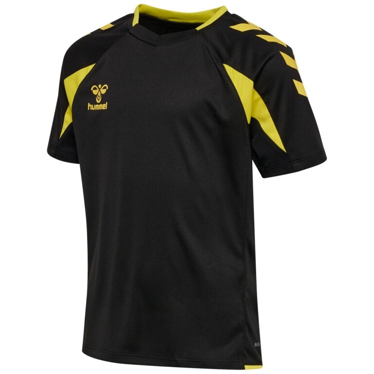 Hummel Sport Shirt hmlCORE 2.0 (recycled polyester, optimal freedom of movement) short sleeve black/yellow boys