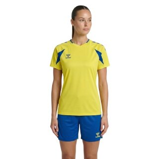 hummel Sport Shirt hmlCORE 2.0 (recycled polyester, optimal freedom of movement) short-sleeved yellow/blue ladies