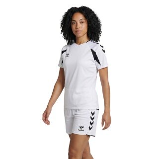 hummel Sport Shirt hmlCORE 2.0 (recycled polyester, optimal freedom of movement) short sleeve white/black ladies
