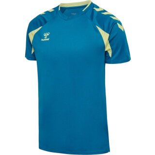 Hummel Sport Shirt hmlCORE 2.0 (recycled polyester, optimal freedom of movement) short-sleeved blue/lime green men's