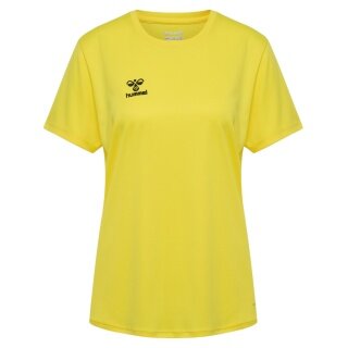 hummel Sports Shirt hmlESSENTIAL (100% recycled Polyester) Short Sleeve Yellow Ladies
