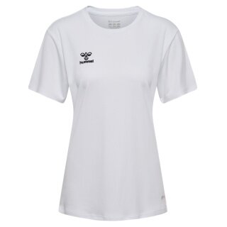 hummel Sports Shirt hmlESSENTIAL (100% recycled Polyester) Short Sleeve White Ladies