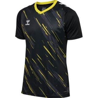 Hummel Sport T-shirt hmlMATCH Triumph Jersey (100% Polyester) black/yellow men's