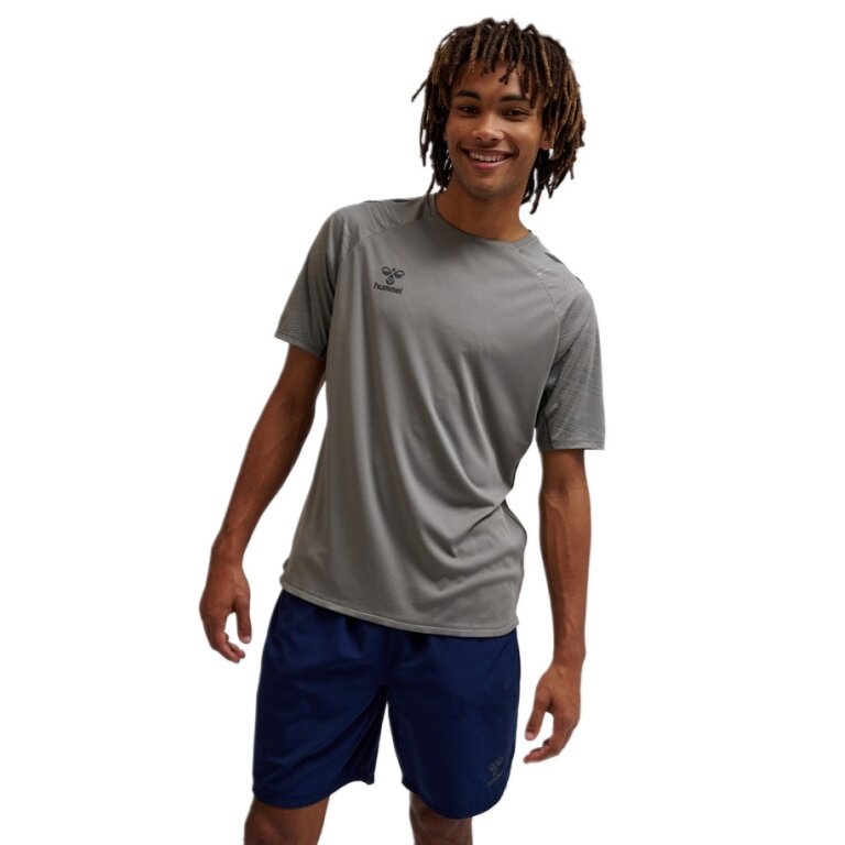 Hummel Sport T-shirt hmlPRO Training Jersey (high breathability, quick-drying) grey men's
