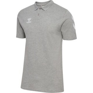 Hummel Sport/Recreation Polo hmlGO Chevron (100% Cotton) grey Men's