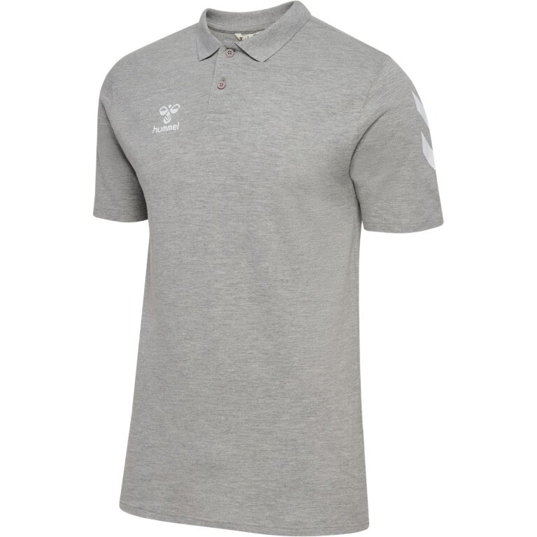Hummel Sport/Recreation Polo hmlGO Chevron (100% Cotton) grey Men's