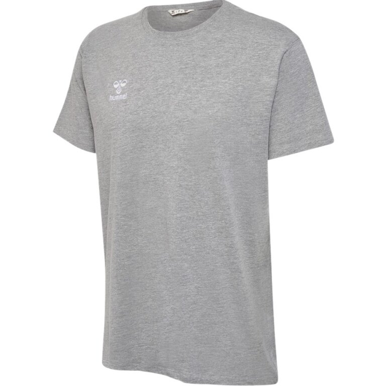 hummel Sport/Recreation T-shirt hmlGO 2.0 (Organic Cotton, Classic Design) Short Sleeve Grey Men's