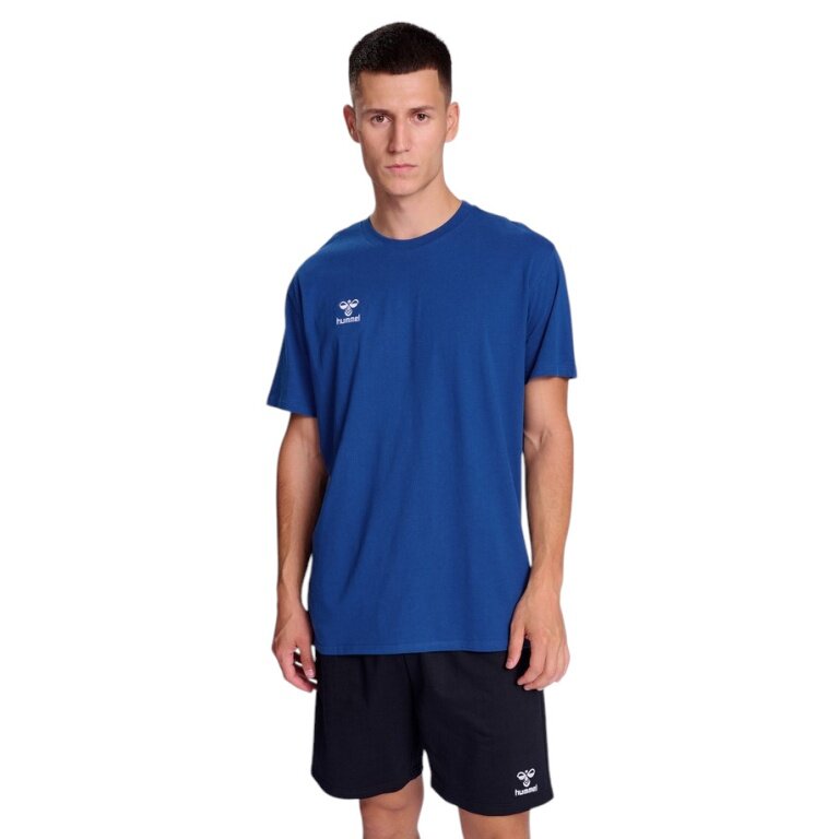 hummel Sport/Recreation T-shirt hmlGO 2.0 (Organic Cotton, Classic Design) Short Sleeve Royal Blue Men's