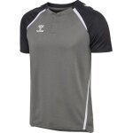 Hummel Sport Shirt hmlLEAD 2.0 Polo (recycled polyester, classic look) grey/black men's