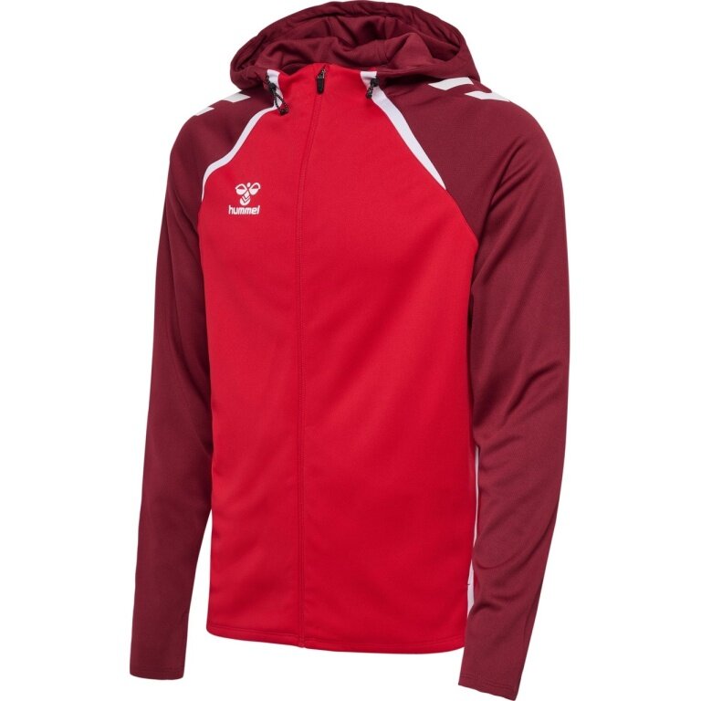Hummel sports training jacket hmlLEAD 2.0 Zip Hoodie (high breathability, quick-drying) red men's