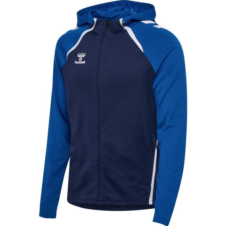 Hummel sports training jacket hmlLEAD 2.0 zip hoodie (high breathability, quick-drying) navy blue/dark blue men's