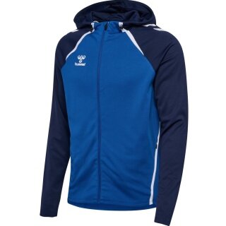 Hummel sports training jacket hmlLEAD 2.0 zip hoodie (high breathability, quick-drying) dark blue/navy blue men's