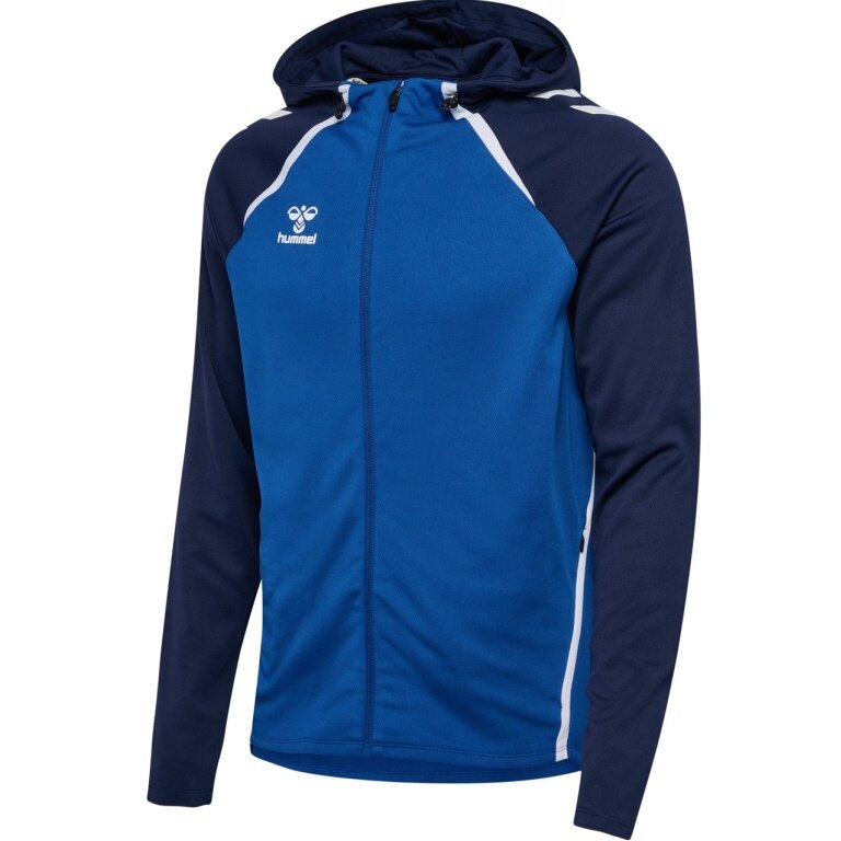 Hummel sports training jacket hmlLEAD 2.0 zip hoodie (high breathability, quick-drying) dark blue/navy blue men's