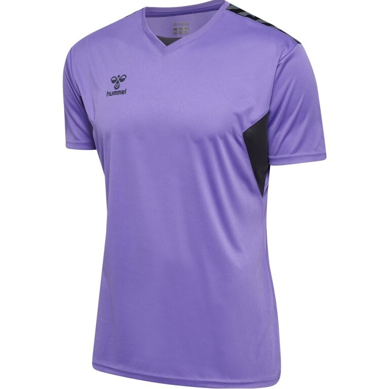 Hummel Sport T-shirt hmlAUTHENTIC Jersey (100% Polyester) Short Sleeve Purple/Black Men's