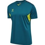 Hummel Sport T-shirt hmlAUTHENTIC Jersey (100% Polyester) Short Sleeve Coral Blue/Lime Green Men's