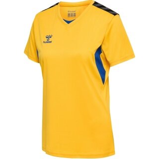 Hummel Sports Shirt hmlAUTHENTIC Jersey (100% Polyester) Short Sleeve Yellow/Blue Ladies