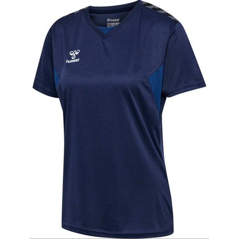Hummel Sports Shirt hmlAUTHENTIC Jersey (100% Polyester) Short Sleeve Navy Blue Ladies