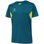Hummel Sport T-shirt hmlAUTHENTIC Jersey (100% Polyester) Short Sleeve coral blue/lime green Children