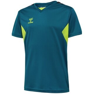 Hummel Sport T-shirt hmlAUTHENTIC Jersey (100% Polyester) Short Sleeve coral blue/lime green Children