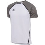 Hummel Sport T-shirt hmlLEAD 2.0 Jersey (recycled polyester, quick-drying) white/grey men's