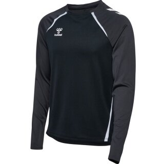 hummel Sport Long Sleeve Shirt hmlLEAD 2.0 Crew Sweat (breathable) black/asphalt grey Men's