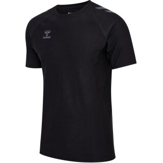 Hummel Training T-shirt hmlCIMA 2.0 Jersey (very stretchy material, soft material) black melange men's