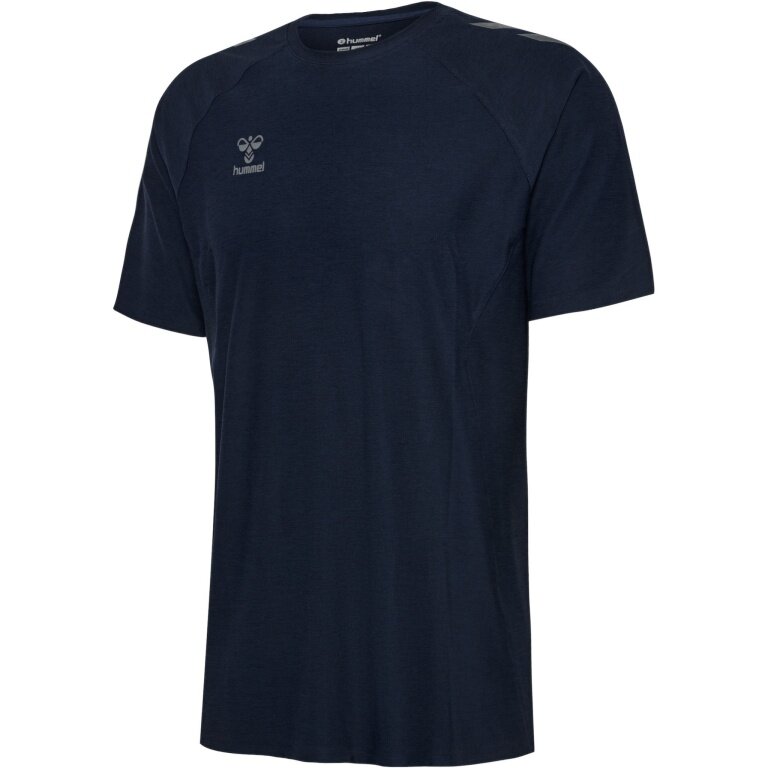 Hummel Training T-shirt hmlCIMA 2.0 Jersey (very stretchy material, soft material) navy blue men's