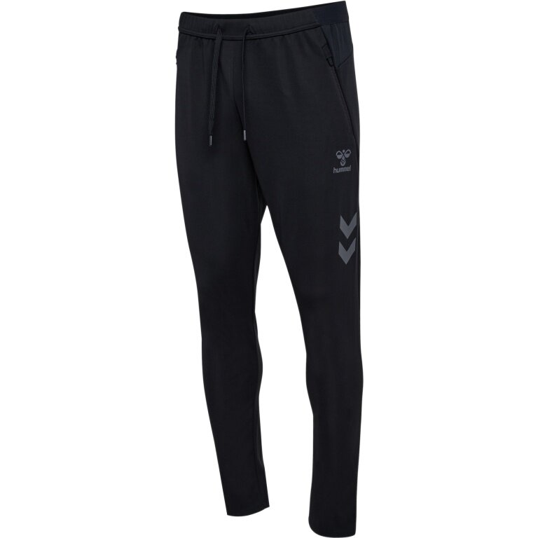 hummel Training Trousers hmlCIMA 2.0 Pants (recycled polyester, with zip pockets) long black men's