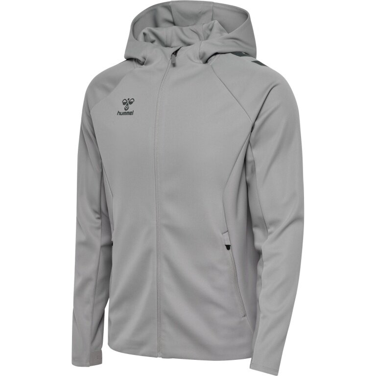 hummel Training Jacket hmlCIMA 2.0 Zip Hoodie (recycled Polyester, with hood) grey Men's