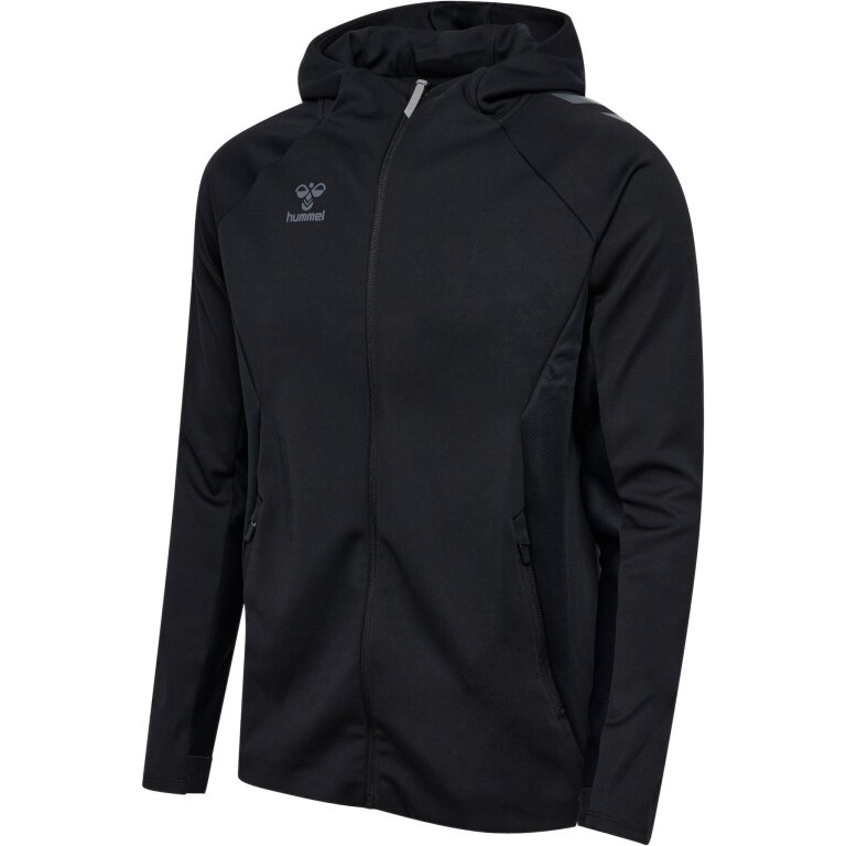 hummel Training Jacket hmlCIMA 2.0 Zip Hoodie (recycled Polyester, with hood) black Men's
